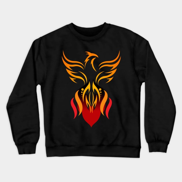 Phoenix Rising Crewneck Sweatshirt by Stupid Coffee Designs